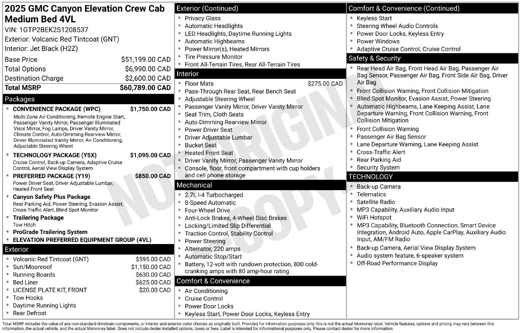 Used 2025 GMC Canyon Elevation Truck Crew Cab