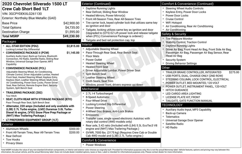 2020 Chevrolet Silverado 1500 LT 4X4 Crew Cab Short Box's photo