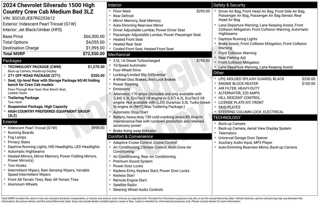 Used 2024 Chevrolet Silverado 1500 High Country Truck Crew Cab
