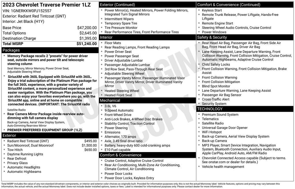 Used 2023 Chevrolet Traverse Premier SUV