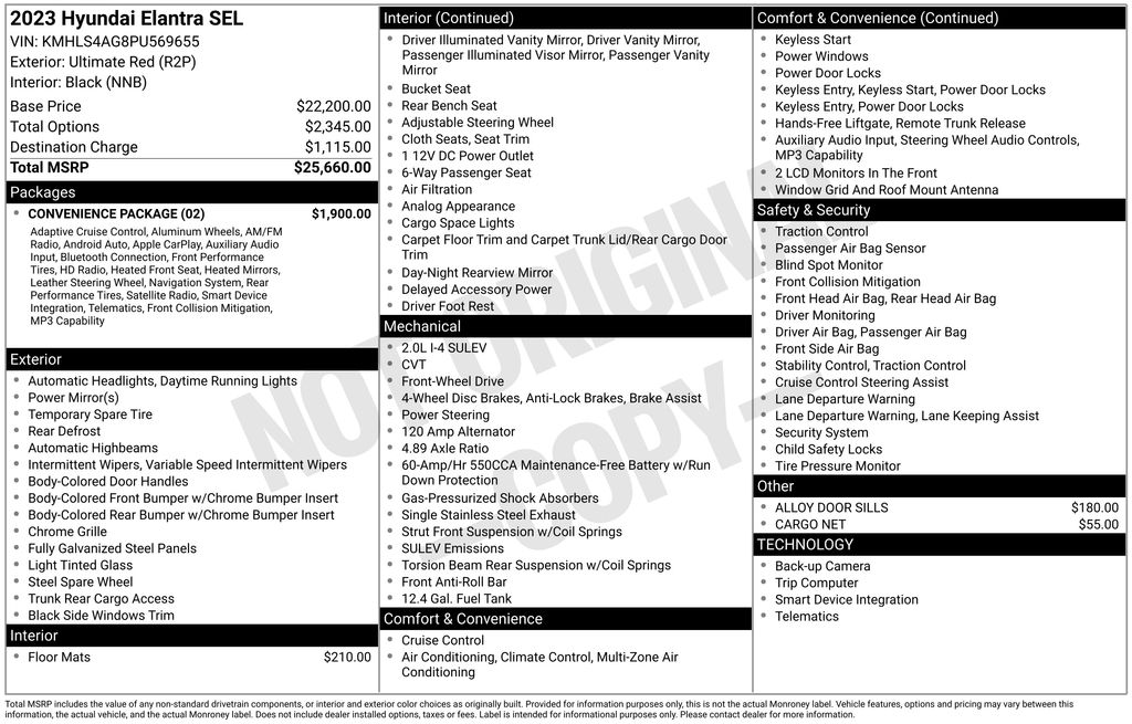 2023 Hyundai Elantra 2.0 SEL IVT SULEV's photo