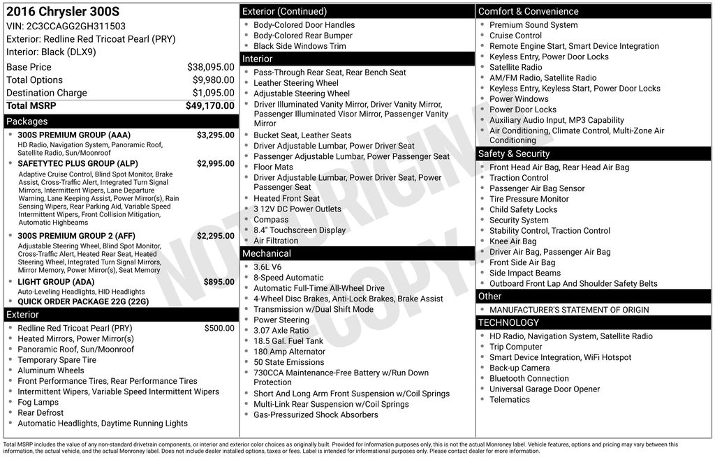 2016 Chrysler 300 S AWD's photo
