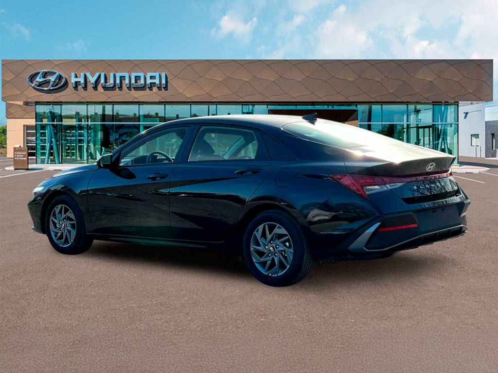 New 2025 Hyundai Elantra Hybrid Blue Sedan