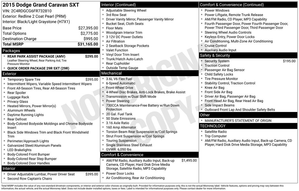 2015 Dodge Grand Caravan SXT's photo