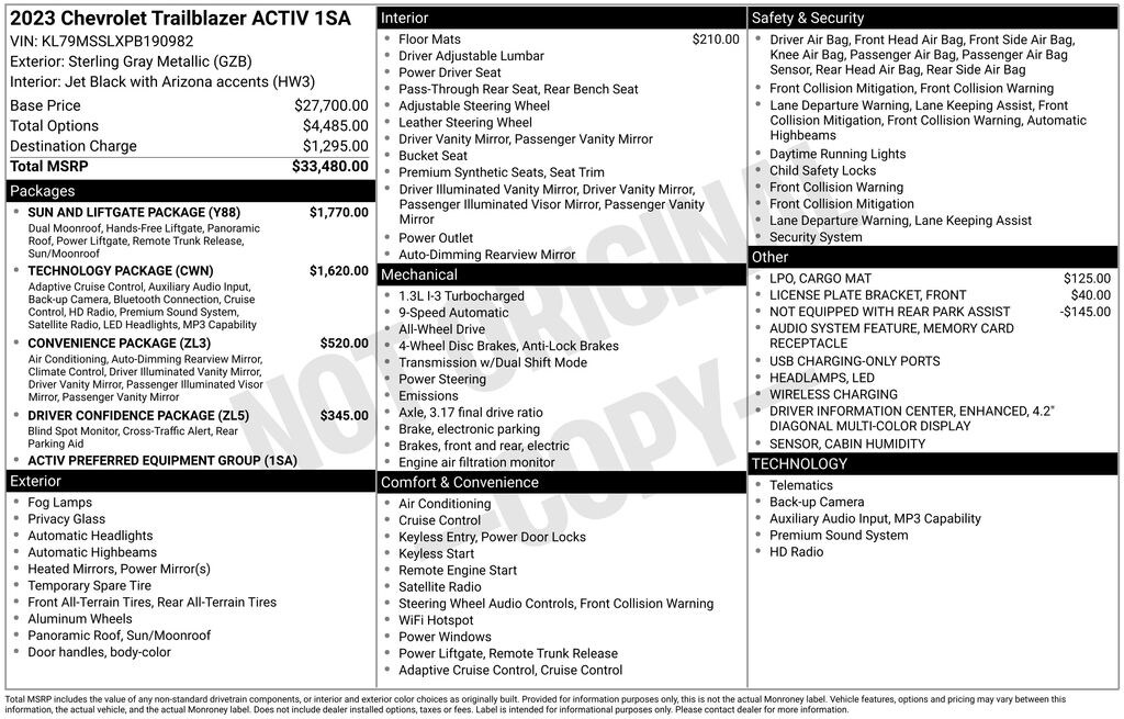 Used 2023 Chevrolet Trailblazer Activ SUV