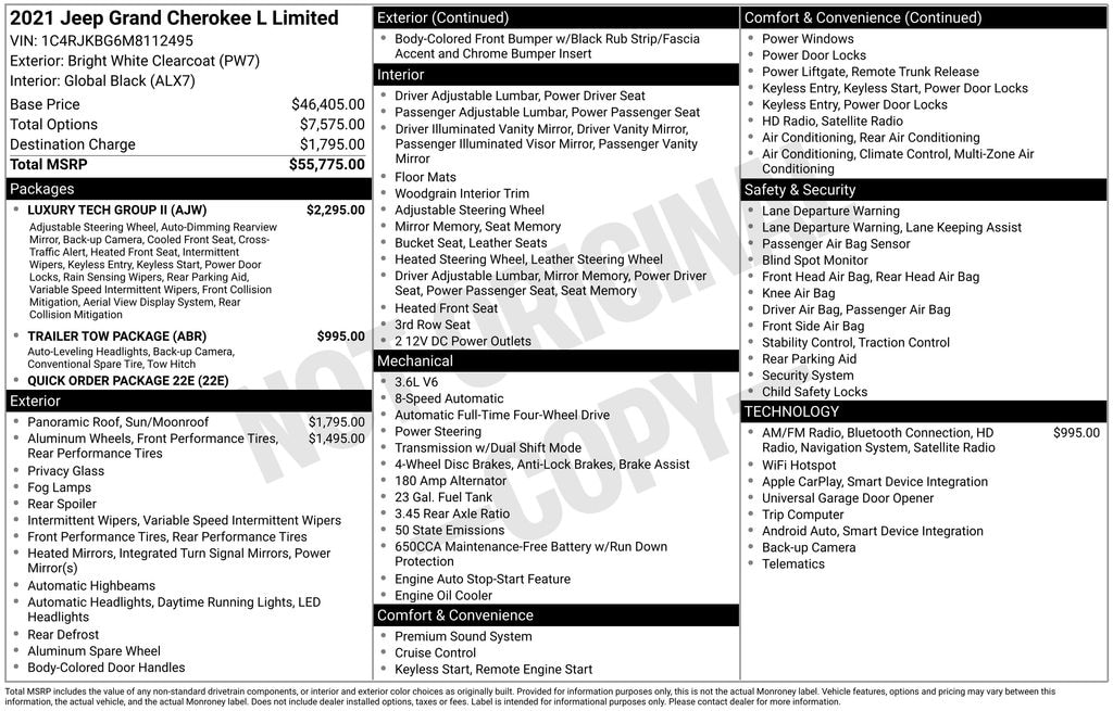 Used 2021 Jeep Grand Cherokee L Limited SUV