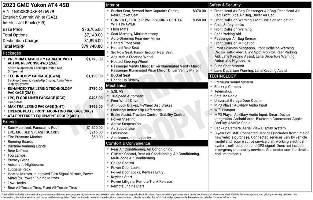Used 2023 GMC Yukon AT4 SUV