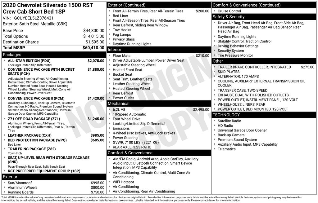 2020 Chevrolet Silverado 1500 RST 4X4 Crew Cab Short Box's photo