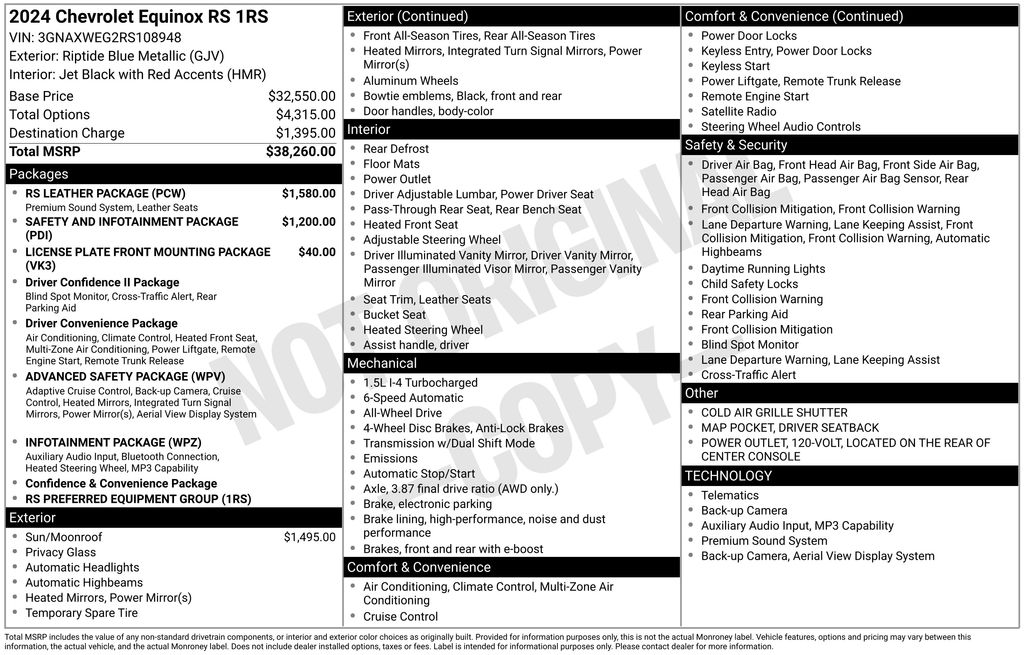 2024 Chevrolet Equinox AWD RS 1.5T's photo