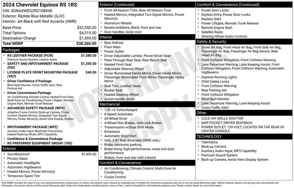 Used 2024 Chevrolet Equinox RS SUV