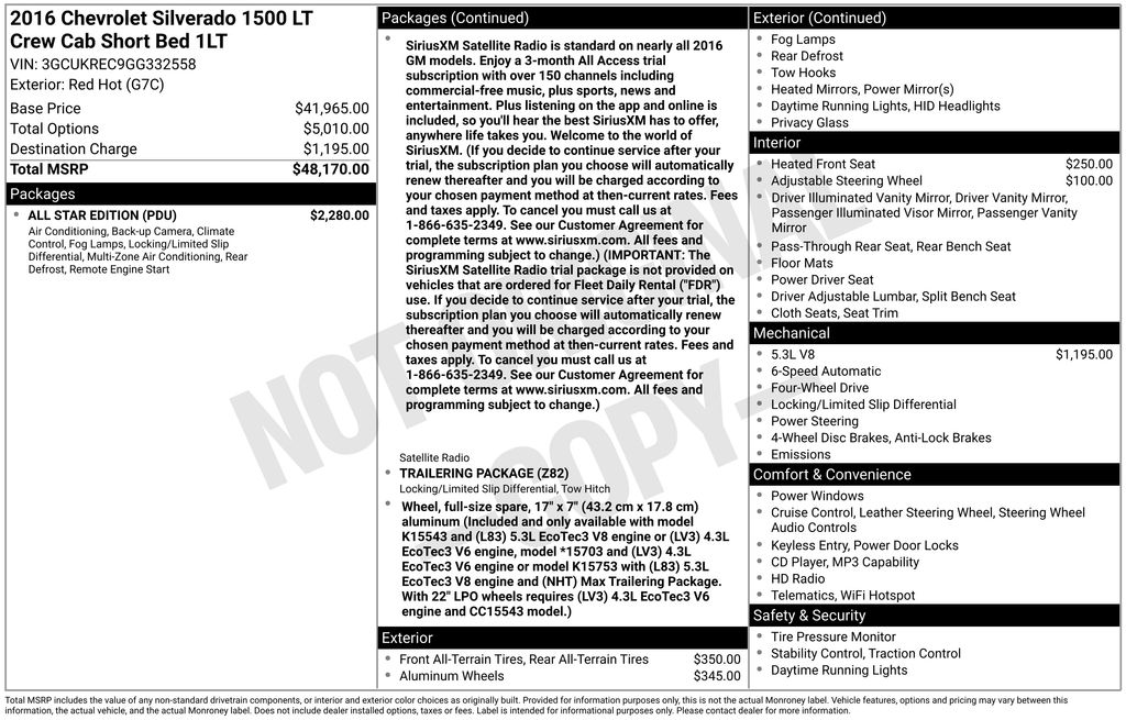 2016 Chevrolet Silverado 1500 LT 4X4 Crew Cab Standard Box's photo