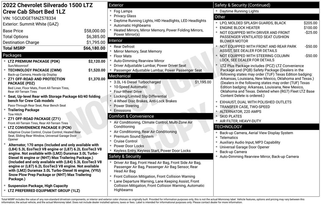 2022 Chevrolet Silverado 1500 LTZ 4X4 Crew Cab Short Box's photo