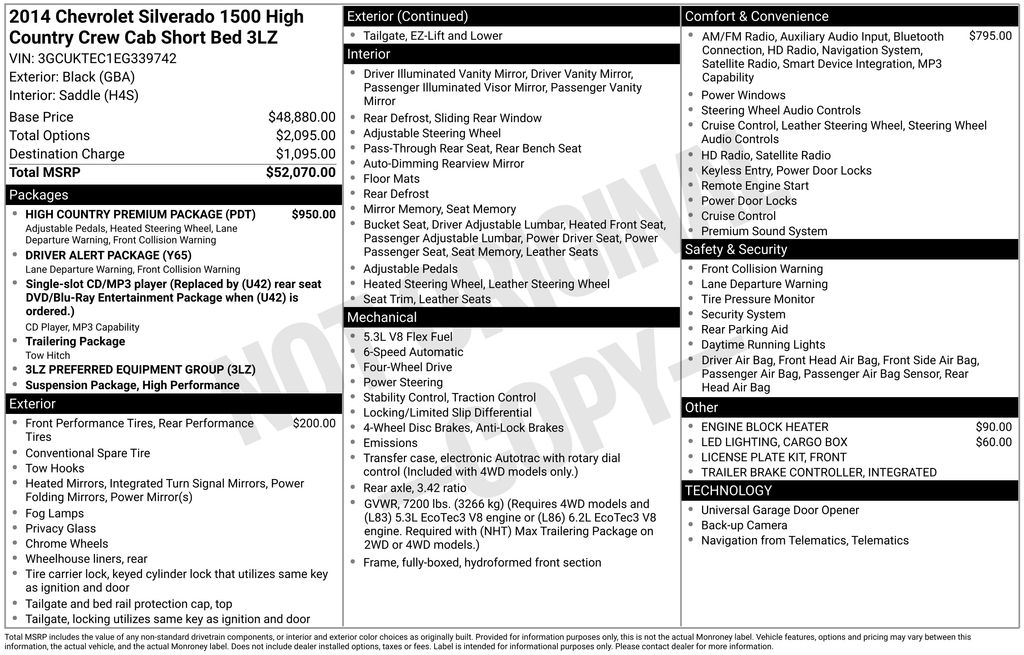 2014 Chevrolet Silverado 1500 High Country 4X4 Crew Cab Short Box's photo