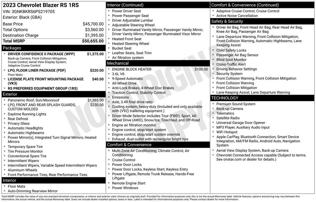 Used 2023 Chevrolet Blazer RS SUV