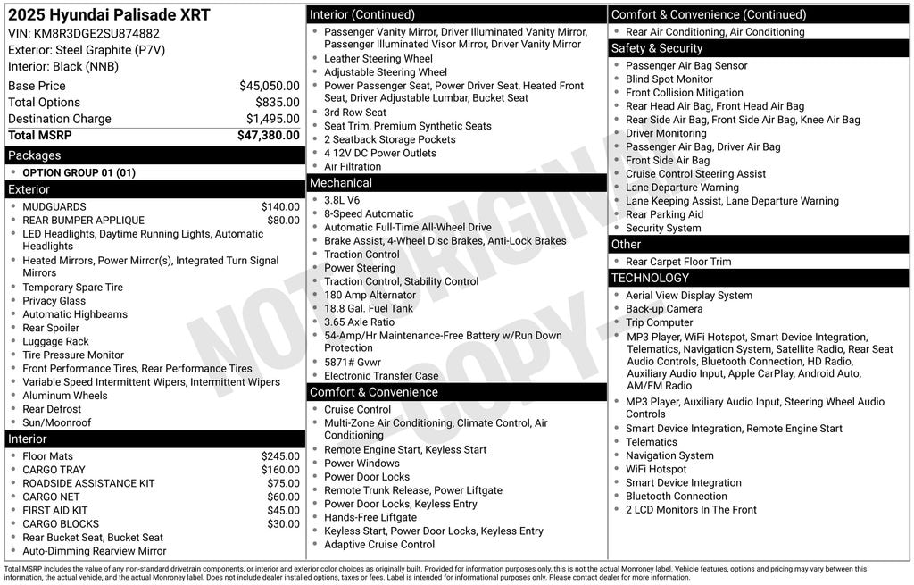Certified 2025 Hyundai Palisade XRT SUV
