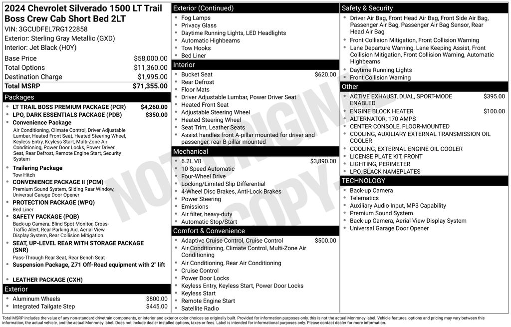 2024 Chevrolet Silverado 1500 LT Trail Boss 4X4 Crew Cab Short Box's photo