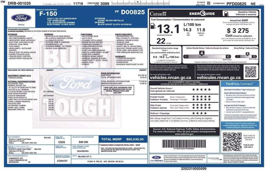 Used 2023 Ford F-150 Tremor Truck SuperCrew Cab