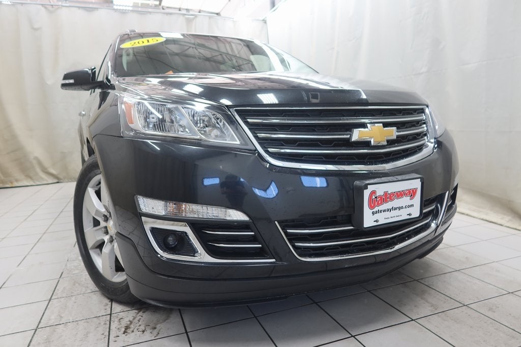 Used 2015 Chevrolet Traverse LTZ with VIN 1GNKVJKD4FJ261433 for sale in Fargo, ND