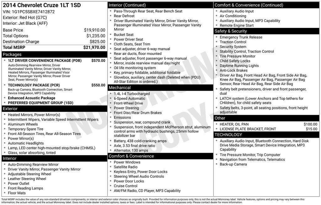 2014 Chevrolet Cruze 1LT Auto's photo