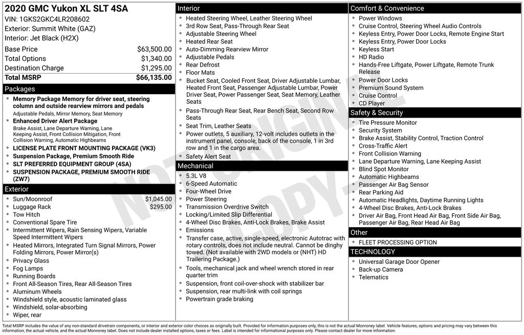 2020 GMC Yukon 4WD SLT's photo
