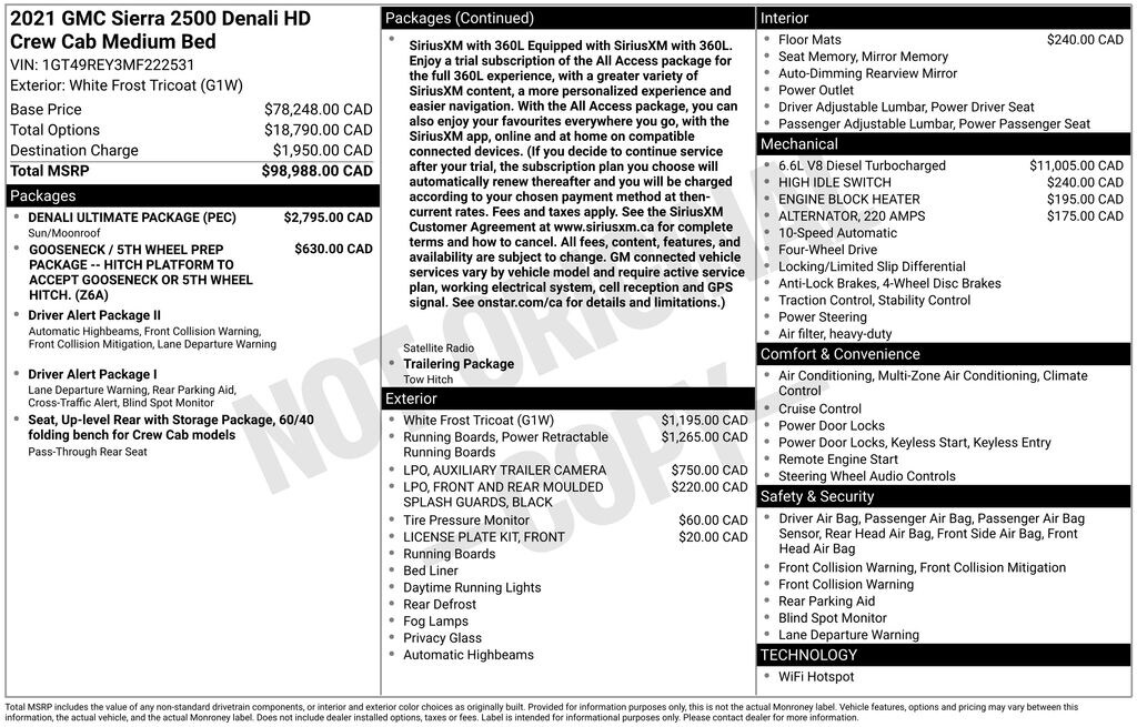 Used 2021 GMC Sierra 2500 HD Denali Truck Crew Cab