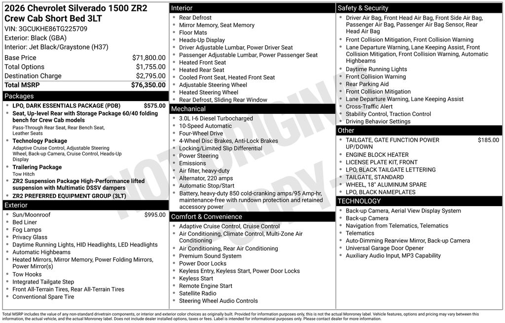 2026 Chevrolet Silverado 1500 ZR2 4X4 Crew Cab Short Box's photo