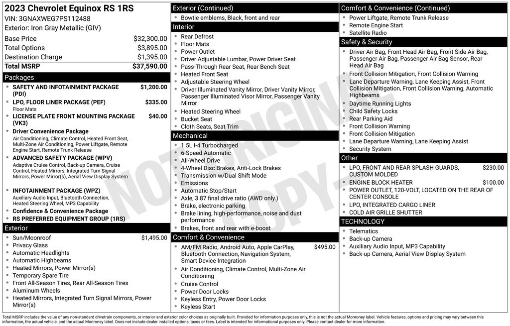 2023 Chevrolet Equinox AWD RS 1.5T's photo