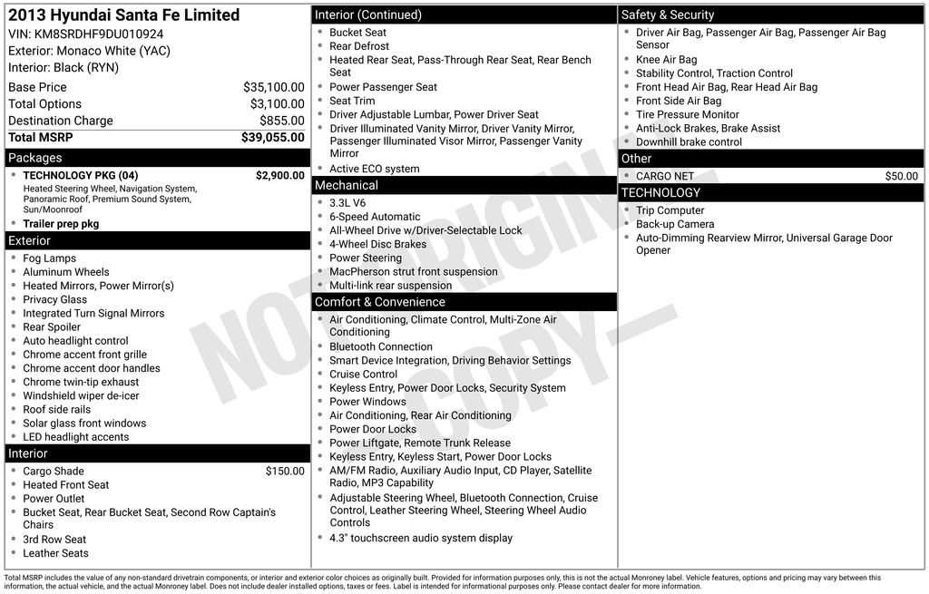2013 Hyundai Santa Fe Limited AWD's photo