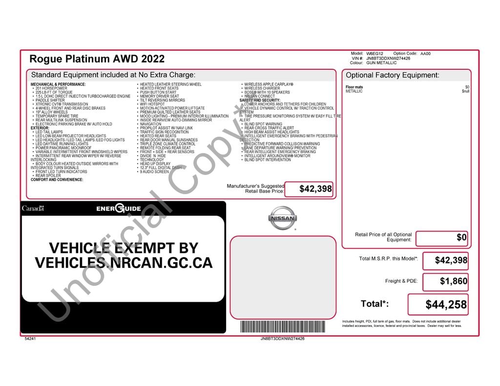 Used 2022 Nissan Rogue Platinum SUV