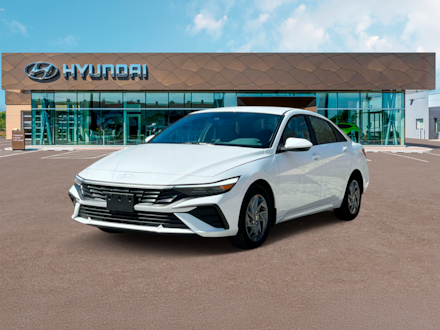2025 Hyundai Elantra Hybrid Blue Sedan