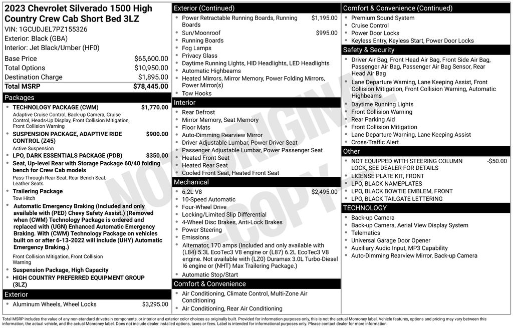 2023 Chevrolet Silverado 1500 High Country 4X4 Crew Cab Short Box's photo