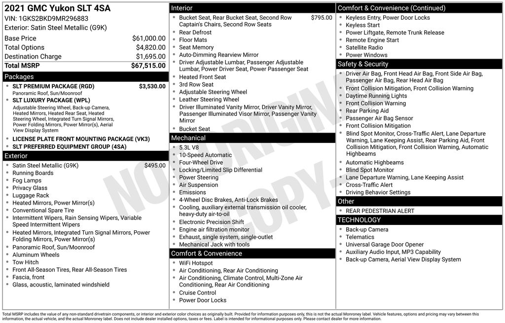 2021 GMC Yukon 4WD SLT's photo