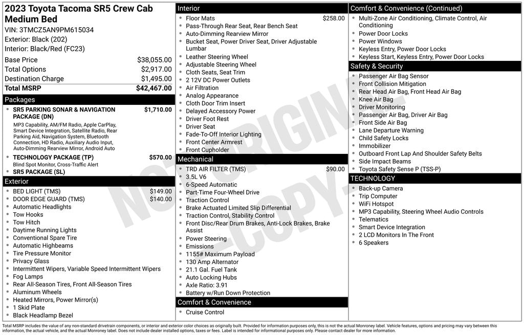 Used 2023 Toyota Tacoma SR5 Truck Double Cab