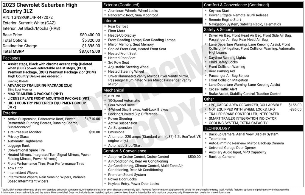 Used 2023 Chevrolet Suburban High Country SUV