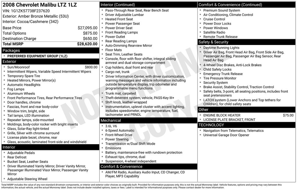 2008 Chevrolet Malibu LTZ's photo