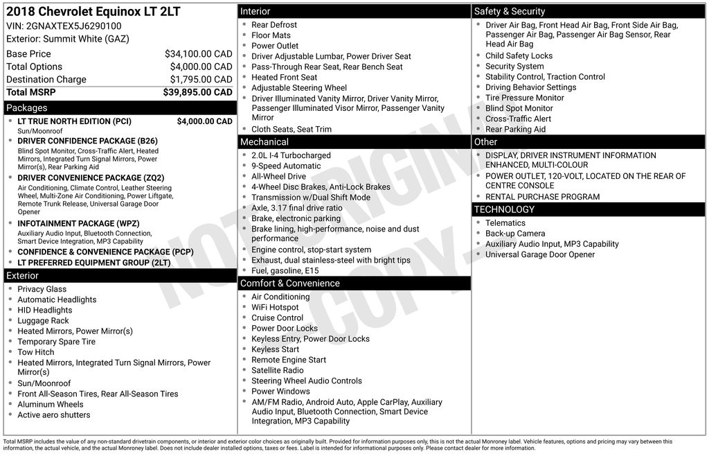 2018 Chevrolet Equinox AWD LT 2.0T's photo