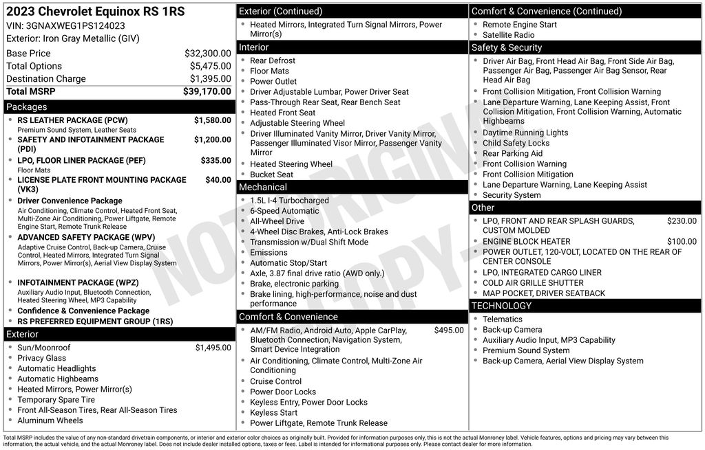 2023 Chevrolet Equinox AWD RS 1.5T's photo