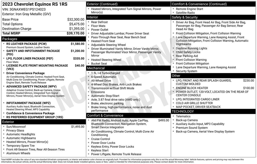 Used 2023 Chevrolet Equinox RS SUV