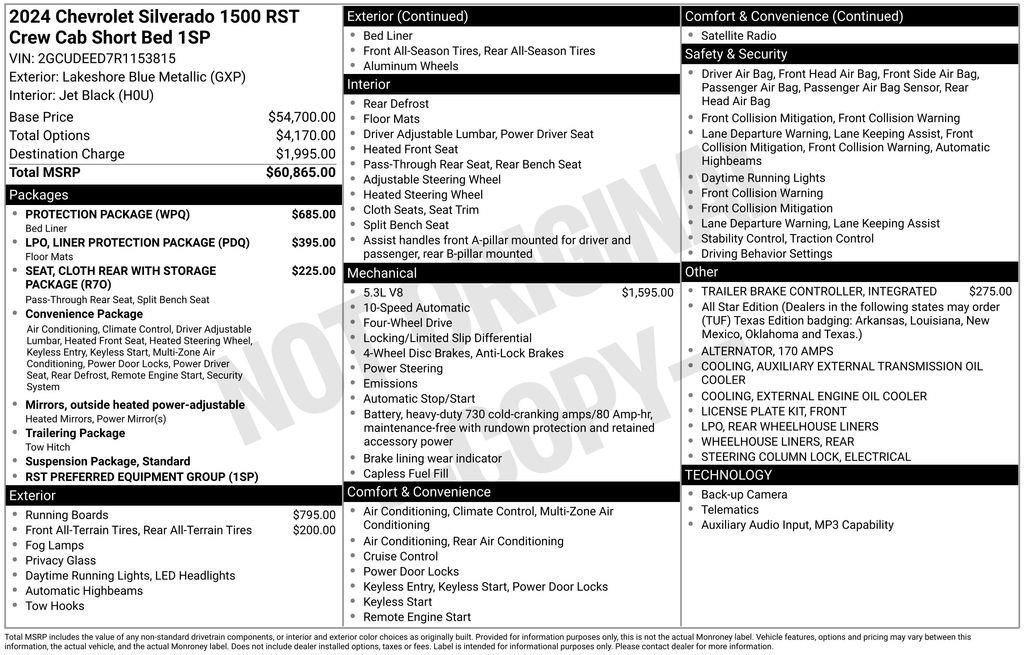2024 Chevrolet Silverado 1500 RST 4X4 Crew Cab Short Box's photo