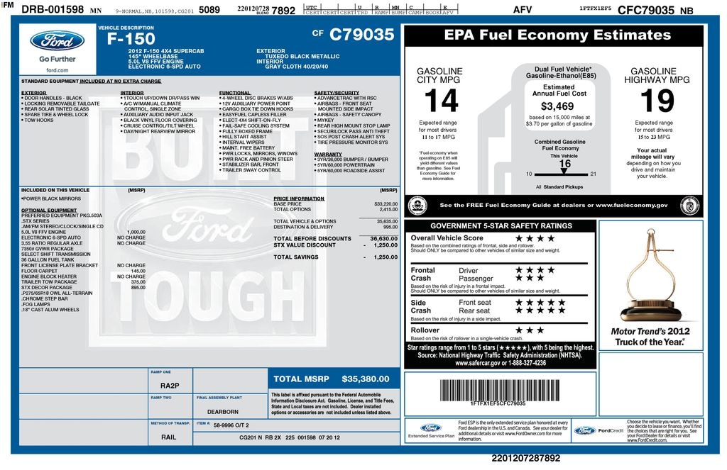 Used 2012 Ford F-150 STX Truck Super Cab