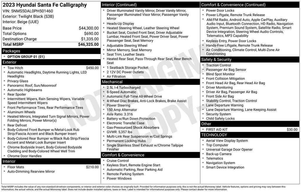 2023 Hyundai Santa Fe Calligraphy 2.5 AWD's photo