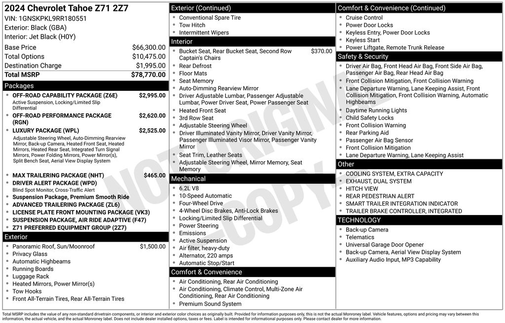2024 Chevrolet Tahoe 4WD Z71's photo