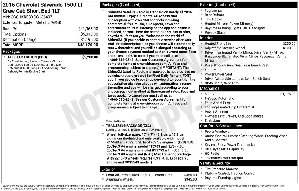 2016 Chevrolet Silverado 1500 LT 4X4 Crew Cab Standard Box's photo