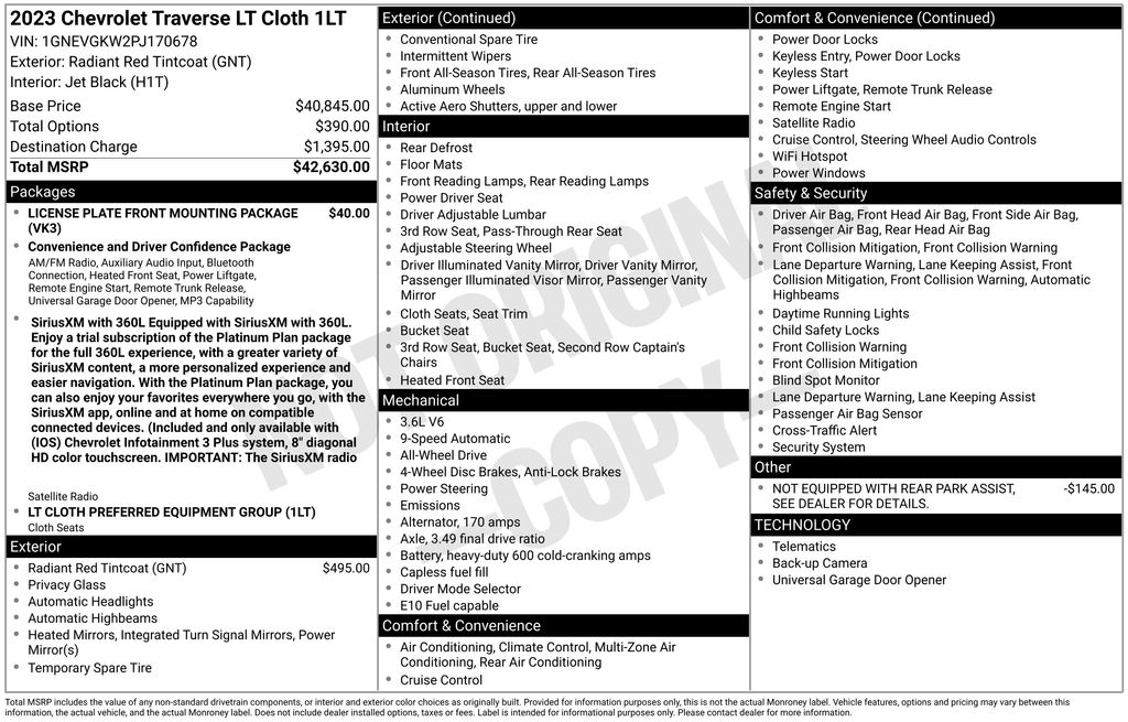 2023 Chevrolet Traverse AWD 1LT's photo