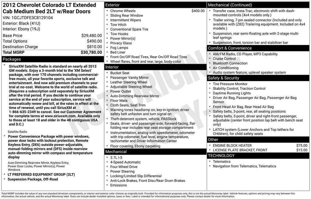 2012 Chevrolet Colorado 2LT 4WD Extended Cab's photo
