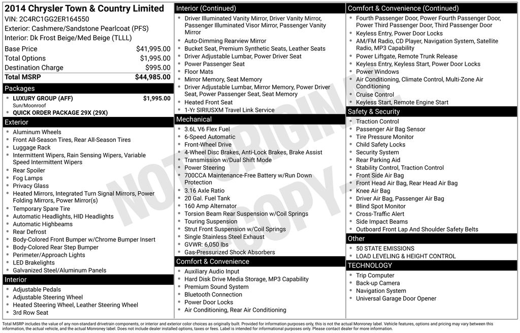 2014 Chrysler Town & Country Limited's photo