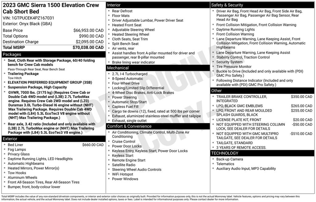 2023 GMC Sierra Elevation 4WD Crew Cab Short Box's photo