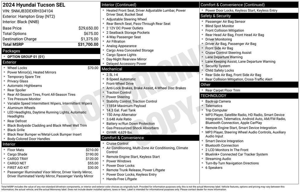 Used 2024 Hyundai Tucson SEL SUV