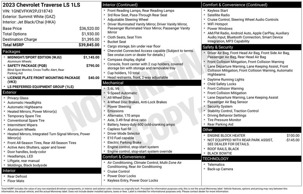 2023 Chevrolet Traverse AWD LS's photo