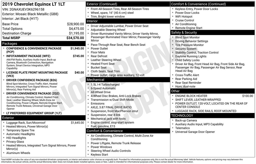2019 Chevrolet Equinox AWD LT 1.5T's photo